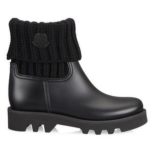 Moncler Ginette Knit Waterproof Rain Boots